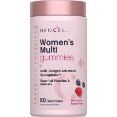 Мультивітаміни для жінок з колагеном, смак ягід, Womens Multivitamin, Multi Collagen Advanced Bio-Peptides, Neocell, 80 жувальних цукерок