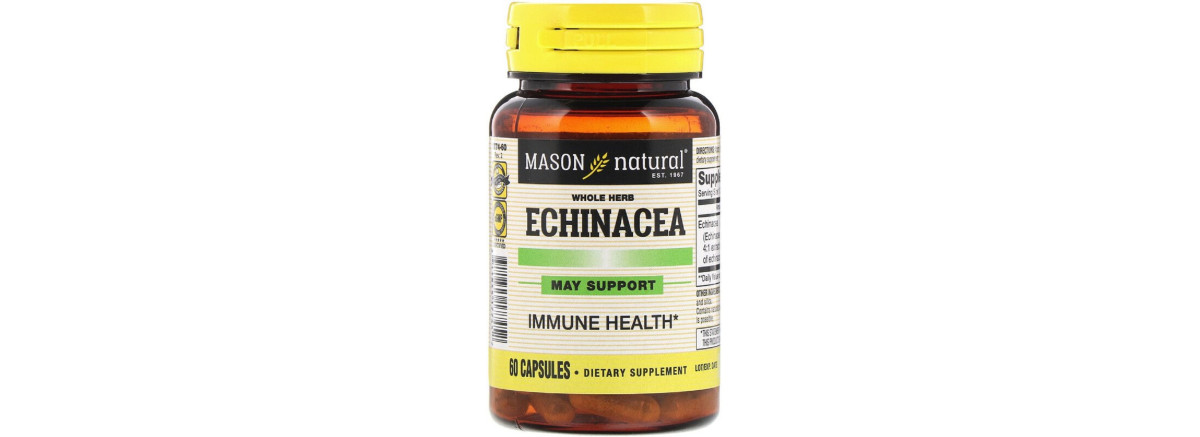 Эхинацея, Echinacea, Mason Natural, 60 капсул