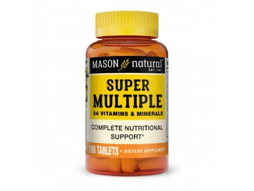 Натуральний Комплекс Супер Мультивітаміни та мінерали, Super Multiple 34 Vitamins and Minerals, Mason Natural, 100 таблеток