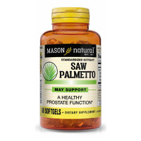 С Пальметто экстракт, Здоровье Простаты, Saw Palmetto, Mason Natural, 60 гелевых капсул
