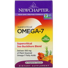 Омега-7, Supercritical Omega-7, New Chapter, 60 вегетаріанских капсул