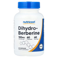 Дигідроберберин, 100 мг, Dihydroberberine, Nutricost, 60 капсул