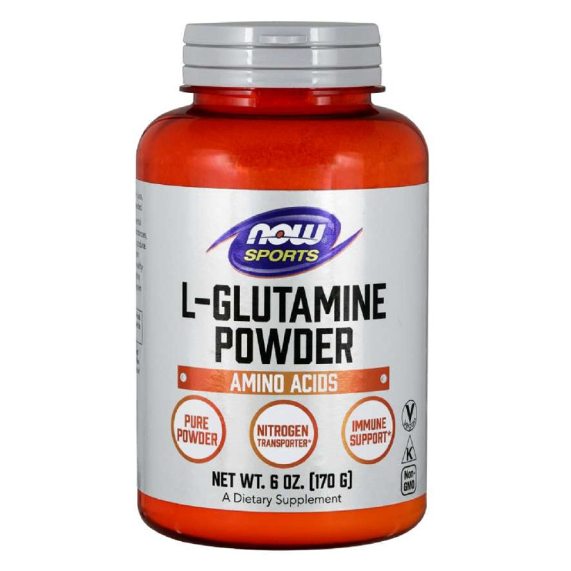 Глютамин в порошке, L-Glutamine Powder, Now Foods, 170 гр.