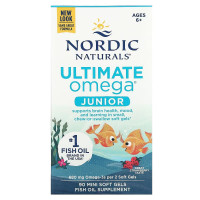 Рыбий Жир Для Подростков, Ultimate Omega Junior, Nordic Naturals, 680 мг, 90 желатиновых капсул