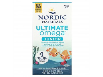 Риб'ячий Жир Для Підлітків, Ultimate Omega Junior, Nordic Naturals, 680 мг, 90 гелеві Капсул