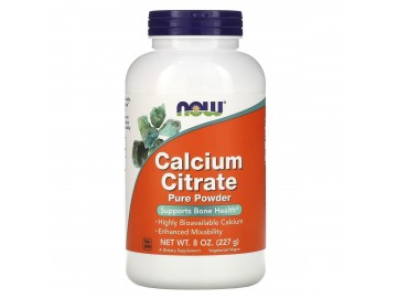 Цитрат кальцію в порошку, Calcium Citrate, Pure Powder, NOW Foods, 227 гр