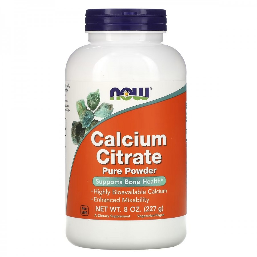 Цитрат кальцію в порошку, Calcium Citrate, Pure Powder, NOW Foods, 227 гр