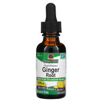 Имбирь, 1000 мг, экстракт корня без спирта, Ginger Root, Fluid Extract, Alcohol-Free, Nature's Answer, 30 мл