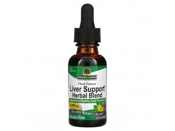 Екстракт трав для підтримки печінки, без спирту, 2000 мг, Liver Support Herbal Blend, Nature's Answer, 30 мл