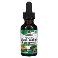Чорний горіх та полин у краплях, без спирту, 2000 мг, Black Walnut&Wormwood, Nature's Answer, 30 мл