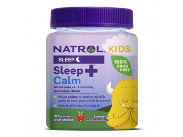 УЦІНКА Здоровий сон дитини, смак полуниці, Kids, Sleep + Calm, Ages 4 + Up, Natrol, 60 жувальних цукерок (вм'ятина)