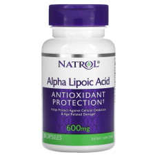 Альфа-липоевая кислота, 600 мг, Alpha-Lipoic Acid, Natrol, 30 капсул