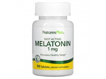 Мелатонін Швидкодіючий, 1 мг, Fast Acting Melatonin, Natures Plus, 90 таблеток