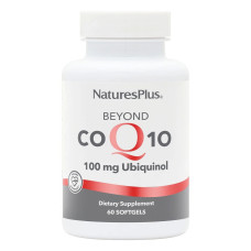 Коэнзим Q10, Убихинол, 100 мг, Beyond CoQ10, Natures Plus, 60 гелевых капсул