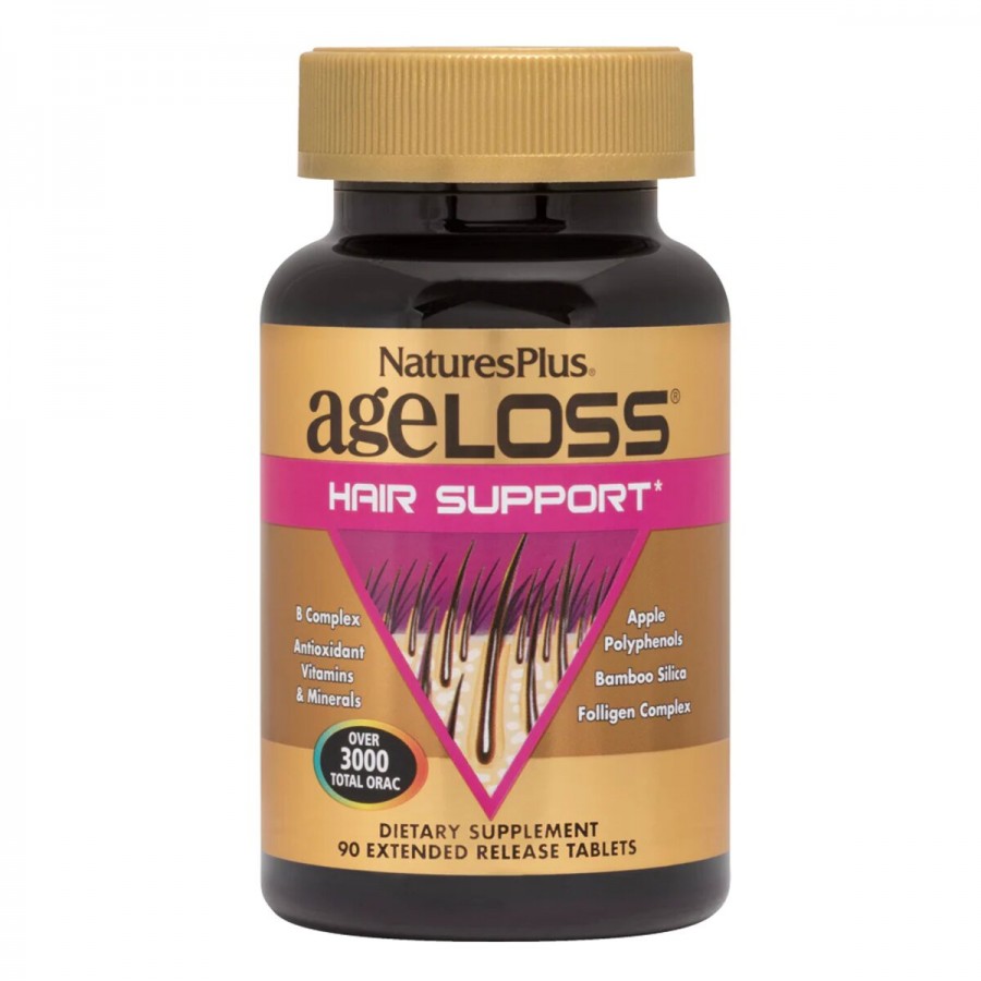 Комплекс для волосся AgeLoss, Hair Support, Natures Plus, 90 таблеток