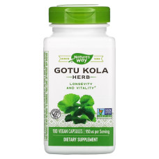 Готу Кола, Gotu Kola Herb, 950 мг, Nature's Way, 180 Капсул