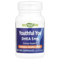 Дегидроэпиандростерон, 5 мг, DHEA, Youthful You, Nature's Way, 60 вегетарианских капсул