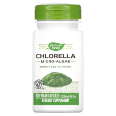 Хлорелла, 1230 мг, Chlorella, Micro-Algae, Nature's Way, 100 вегетаріанских капсул