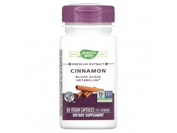 Кориця, екстракт преміум-класу, Cinnamon, Nature's Way, 60 вегетаріанських капсул