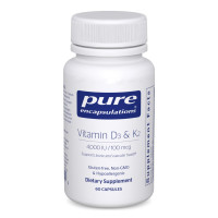 Вітамін D3 і K2, Vitamin D3 & K2, Pure Encapsulations, 60 капсул