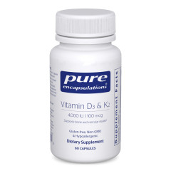 Вітамін D3 і K2, Vitamin D3 & K2, Pure Encapsulations, 60 капсул