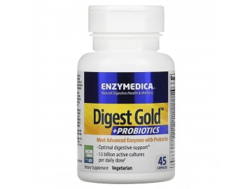 Ферменти з пробіотиками, Digest Gold+Probiotics, Enzymedica, 45 капсул