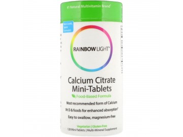 Цитрат Кальцію, Calcium Citrate Mini-Tablets, Rainbow Light, 120 міні таблетки