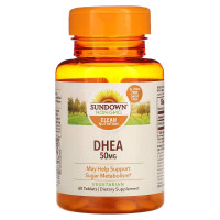 Дегидроэпиандростерон, 50 мг, DHEA, Sundown Naturals, 60 таблеток