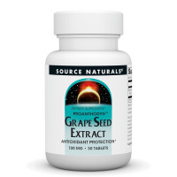Экстракт виноградных косточек, 100 мг, Grape Seed Extract, Proanthodyn, Source Naturals, 30 таблеток