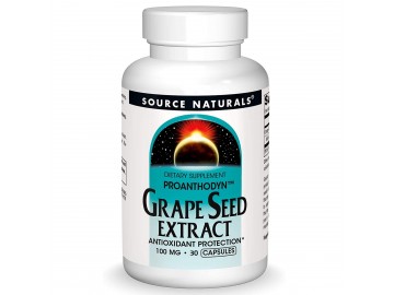 Екстракт виноградних кісточок, 100 мг, Grape Seed Extract, Proanthodyn, Source Naturals, 30 капсул