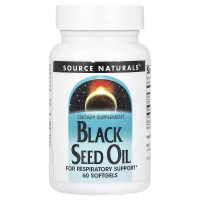 Масло черного тмина, Black Seed Oil, Source Naturals, 60 гелевых капсул