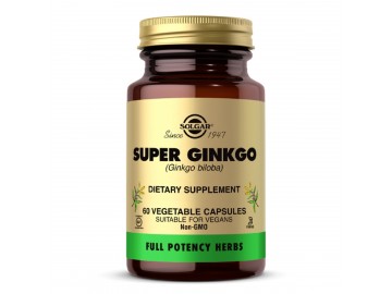 Гінкго Білоба Супер, Super Ginkgo Biloba, Solgar, 60 вегетаріанських капсул