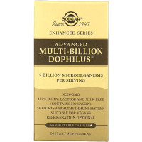 Комплексні Пробіотики Дофілус, Advanced Multi-Billion Dophilus, Solgar, 60 капсул