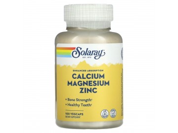 Кальцій Магній Цинк, Calcium Magnesium Zinc, Solaray, 100 капсул