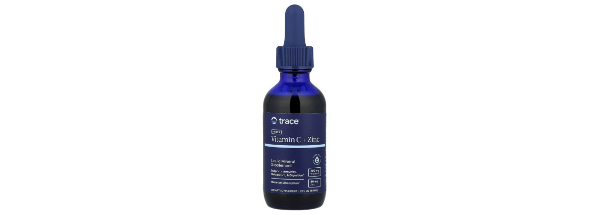 Вітамін C та Цинк іонізовані в краплях, Ionic Vitamin C+Zinc, Trace Minerals, 59 мл