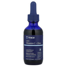 Вітамін C та Цинк іонізовані в краплях, Ionic Vitamin C+Zinc, Trace Minerals, 59 мл