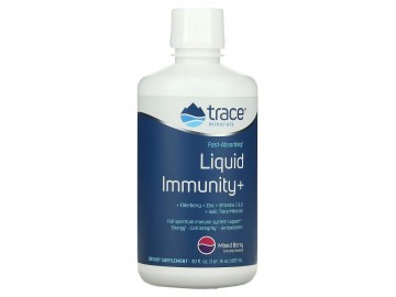 Підтримка імунної системи, смак ягід, Fast-Absorbing Liquid Immunity+, Trace Minerals, 887 мл