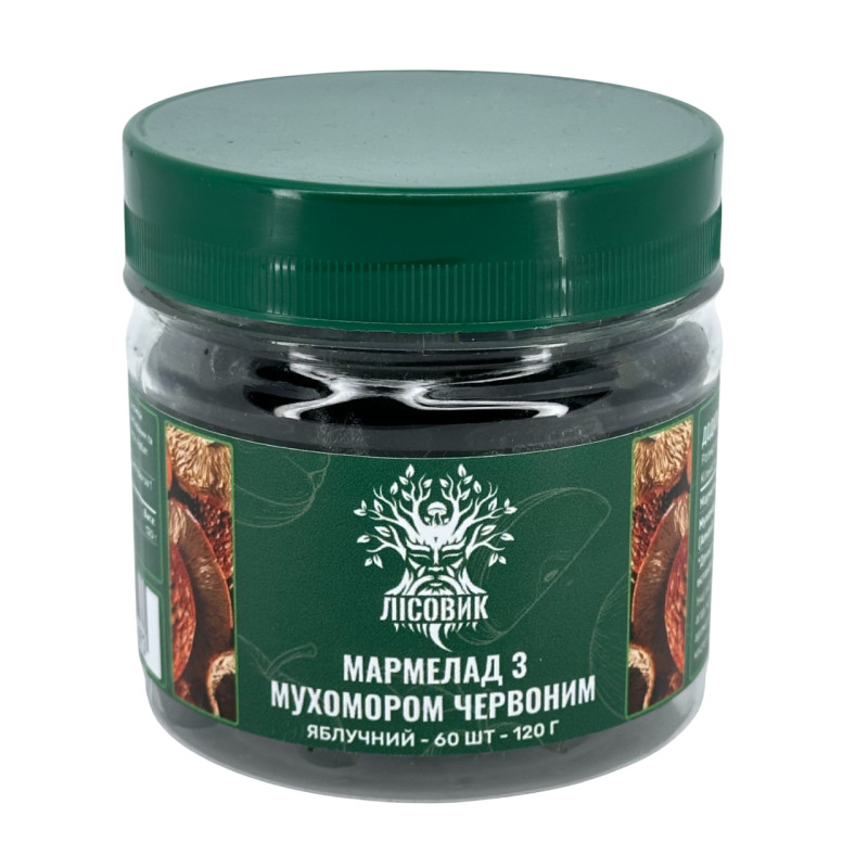 Мухоморний мармелад зі смаком яблука, "Лісовик", 60 желейок