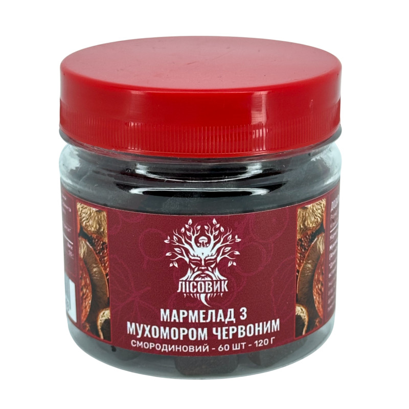 Мармелад мухоморний зі смаком смородини, "Лісовик", 60 желейок