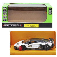 Машина металева "Lamborghini Aventador SVJ" із серії "Автопром" (біла)Набір металевих машинок-сюрпризів "Crazy convoy" (24 шт)