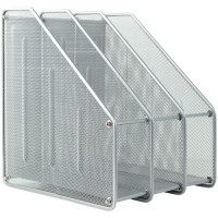 Лоток вертикальний 3-в-1, металевий, срібл.