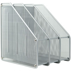 Лоток вертикальный 3-в-1, металлический, серебр.