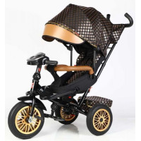 Велосипед 3-х колісний "BestTrike Perfetto" (поворотне сидіння, колеса гумові безкамерні, кошик, фара музична, USB, Bluetooth)