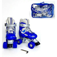 Ролики (размер 27-30, цвет синий, колеса PVC, стелька 15-18 см, d колес – 4,5 см, в сумке)