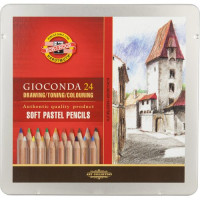 Карандаши паст. GIOCONDA 8827, 24 цв.,мет.уп