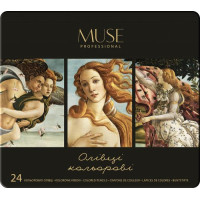 Олівці кольорові круглі MUSE 24 кольори