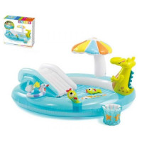Intex Игровой центр Аллигатор (3) от 2 лет, 160л, распылитель, горка, 201х170х84см, в коробке