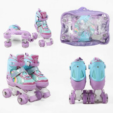 Ролики, розмір 30-33, (рожево-блакитні)