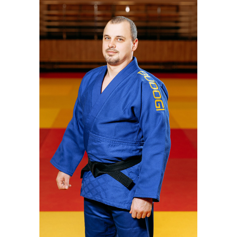 Синє кімоно для хлопців/чоловіків, дзюдо, TM BUDOGI серія PRO - оновлена модель, 180 розмір, щільність 720 гр/м.кв.