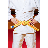 Жовто-помаранчевий пояс для дзюдо ТМ "Kintayo", 140 зріст